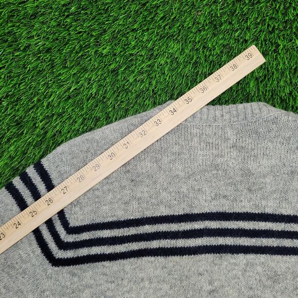 Vintage 80s Campus MOD Sweater Large 21x26 Gray - Picture 5 of 9